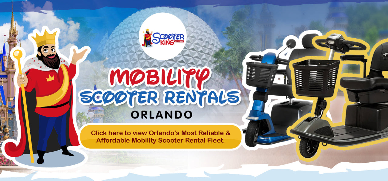 Orlando mobility scooter rental for Disney, SeaWorld, Hollywood Studios, and all theme parks