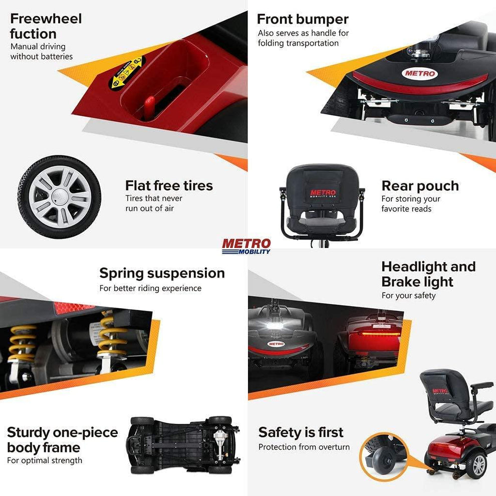 Foldable Travel Mobility Scooter Rental Disney Universal SeaWorld